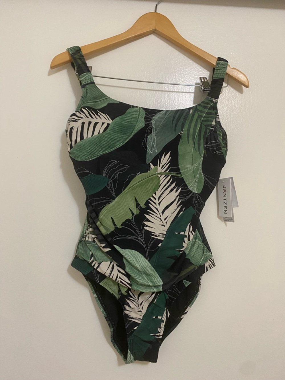 Jantzen Black Jolie One Piece Black Boho Palm - Picture 4 of 9